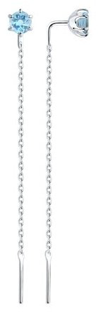 Серьги-цепочки SOKOLOV 92022161 вес 1.55 г серебро, без вставок купить,12337