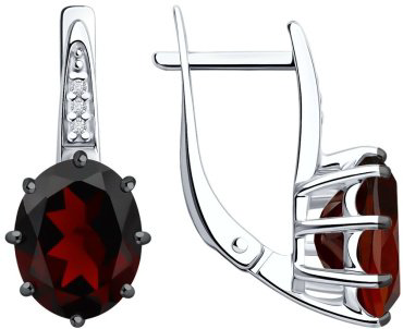 Серьги Diamant 94-320-02054-2 вес 3.28 г серебро, фианит купить,66690