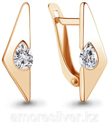 Серьги AQUAMARINE 48619.6 вес 2.08 г серебро, фианит купить,25650
