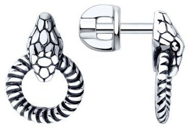 Серьги Diamant S95-122-02293-1D вес 2.12 г серебро, без вставок купить,9450