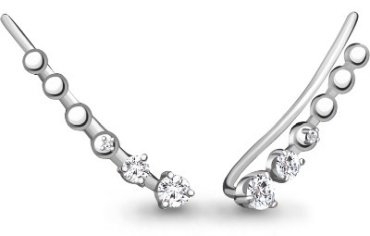 Клаймберы AQUAMARINE 45500А вес 1.42 г серебро, фианит купить,13712