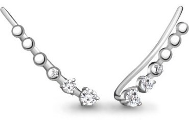 Клаймберы AQUAMARINE 45500А вес 1.42 г серебро, фианит купить,13712