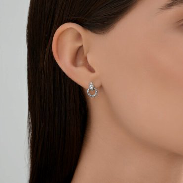 Серьги Diamant S95-122-02293-1D вес 2.12 г серебро, без вставок купить,9450