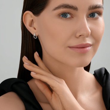 Серьги Diamant S95-122-02293-1D вес 2.12 г серебро, без вставок купить,9450