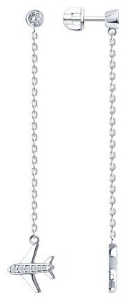 Серьги SOKOLOV 94026736 вес 2.75 г серебро, фианит купить,9549