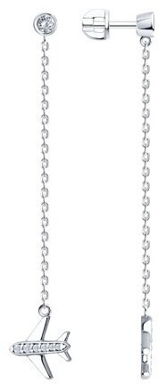 Серьги SOKOLOV 94026736 вес 2.75 г серебро, фианит купить,9549