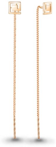 Серьги-цепочки AQUAMARINE 33529-3 вес 0.9 г серебро, без вставок купить,11774