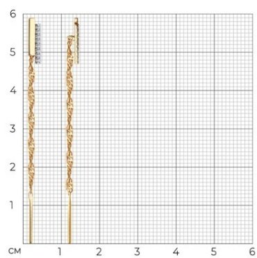 Серьги-цепочки Diamant 51-123-00744-1 вес 1.13 г золото, фианит купить,101854