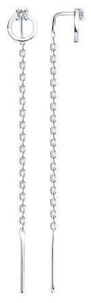 Серьги SOKOLOV 94026633 вес 0.94 г серебро, фианит купить,7691