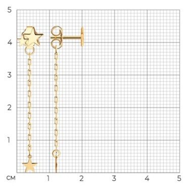 Пусеты Diamant 51-122-01886-1 вес 1 г золото, без вставок купить,110317