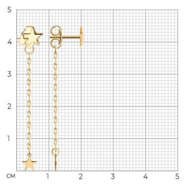 Пусеты Diamant 51-122-01886-1 вес 1 г золото, без вставок купить,110317