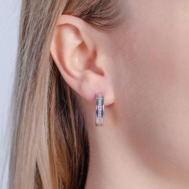 Серьги Красная пресня 33811320Д вес 6.48 г серебро, фианит купить,66099