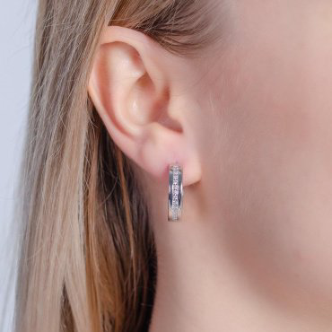 Серьги Красная пресня 33811320Д вес 6.48 г серебро, фианит купить,66099