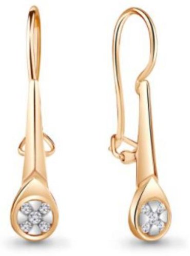 Серьги AQUAMARINE 48948А.6 вес 1.47 г серебро, фианит купить,20315