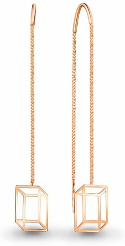 Серьги-цепочки AQUAMARINE 36080_s вес 1.12 г серебро, без вставок купить,11774