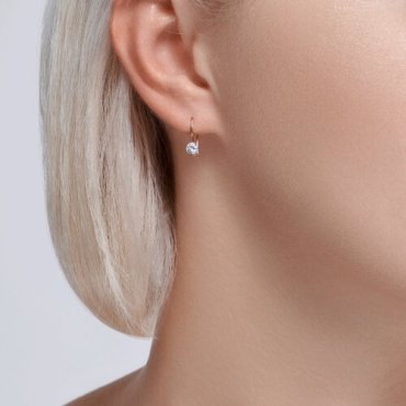 Серьги Diamant 51-120-02038-1 вес 1.01 г золото, фианит купить,78832