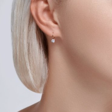 Серьги Diamant 51-120-02038-1 вес 1.01 г золото, фианит купить,78832