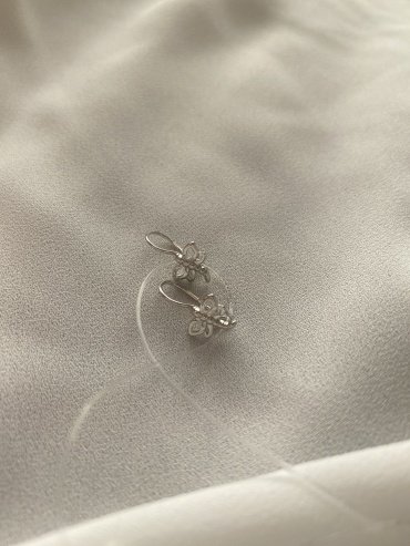 Серьги AQUAMARINE 31868.5 вес 0.87 г серебро, без вставок купить,11774