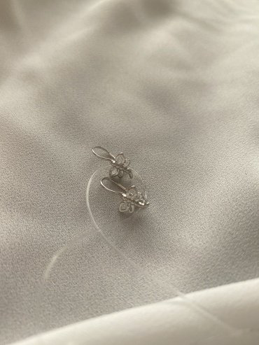 Серьги AQUAMARINE 31868.5 вес 0.87 г серебро, без вставок купить,11774