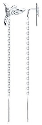 Серьги-цепочки SOKOLOV 94025973 вес 1.22 г серебро, фианит купить,12499