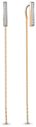 Серьги AQUAMARINE 48376а.6 вес 1.54 г серебро, фианит купить,12250