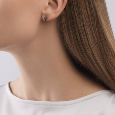 Пусеты SOKOLOV 029559 вес 1 г золото, фианит купить,64904