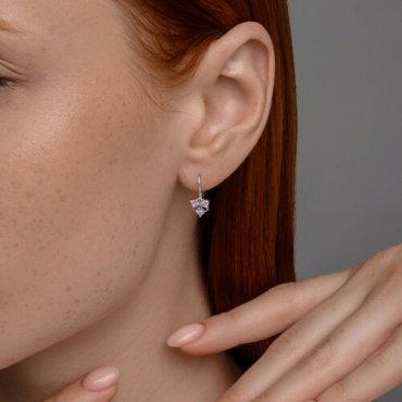 Серьги Diamant 94-120-02163-1 вес 1.21 г серебро, фианит купить,8123