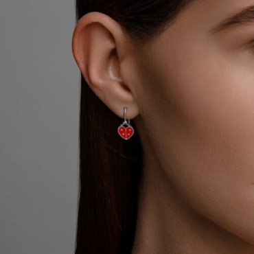 Серьги Diamant 94-120-02166-1 вес 1.56 г серебро, эмаль купить,8273