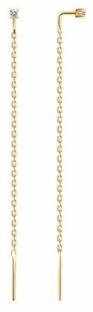 Серьги SOKOLOV 93022417 вес 0.8 г серебро, фианит купить,9500