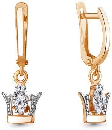 Серьги AQUAMARINE 49350_s вес 1.76 г серебро, фианит купить,23598