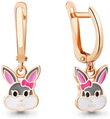 Серьги AQUAMARINE 34071 вес 1.96 г серебро, эмаль купить,17314