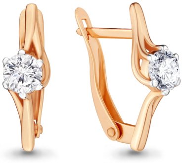 Серьги AQUAMARINE 436371_s вес 1.86 г серебро, фианит купить,23598
