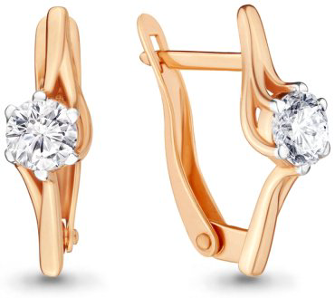 Серьги AQUAMARINE 436371_s вес 1.86 г серебро, фианит купить,23598