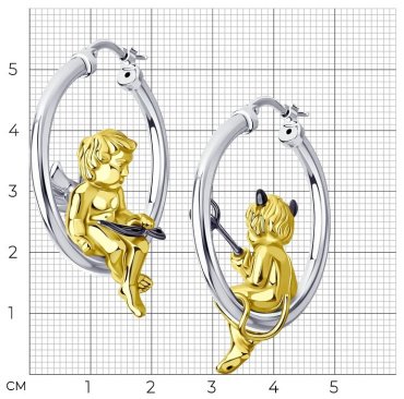 Серьги SOKOLOV 94025092 вес 10.98 г серебро, фианит купить,62713