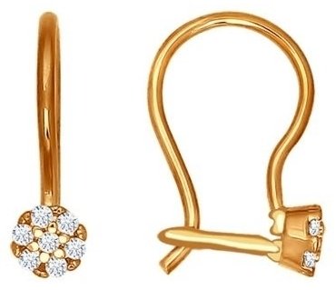 Серьги SOKOLOV 93020446-sk23/0,93 вес 0.93 г серебро, фианит купить,8198