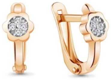 Серьги AQUAMARINE 48869А.6 вес 1.53 г серебро, фианит купить,14999