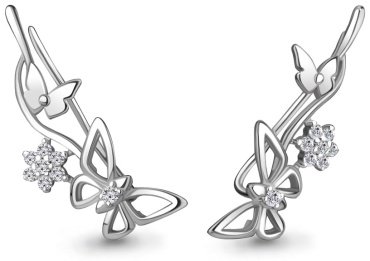 Серьги AQUAMARINE 49381А вес 1.42 г серебро, фианит купить,20777