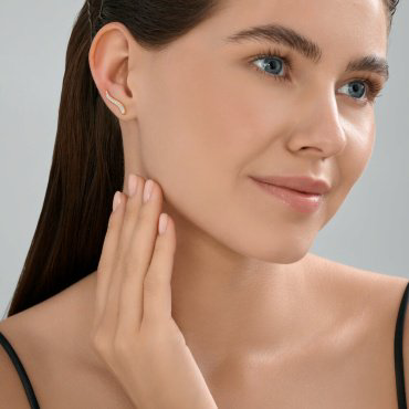 Кафф Diamant 51-120-02905-1 вес 1.32 г золото, фианит купить,130636