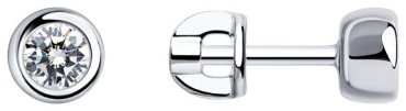 Пусеты SOKOLOV 94022234-sk17 вес 2.09 г серебро, фианит купить,11661