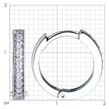 Серьги SOKOLOV 94026678 вес 1.94 г серебро, фианит купить,21424
