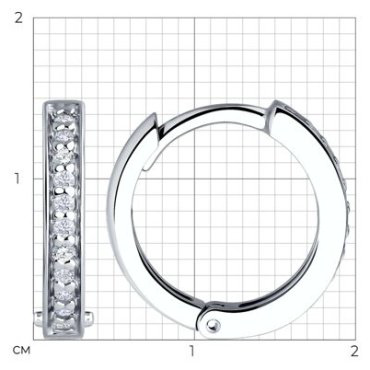 Серьги SOKOLOV 94026678 вес 1.94 г серебро, фианит купить,21424