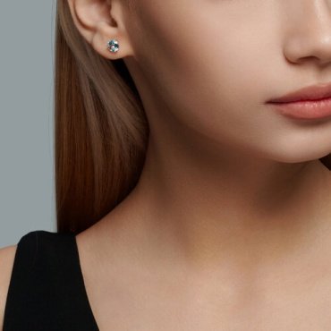 Пусеты Diamant 51-322-01699-1 вес 1.55 г золото, топаз купить,116231