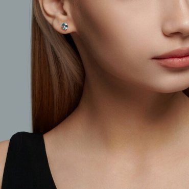 Пусеты Diamant 51-322-01699-1 вес 1.55 г золото, топаз купить,116231