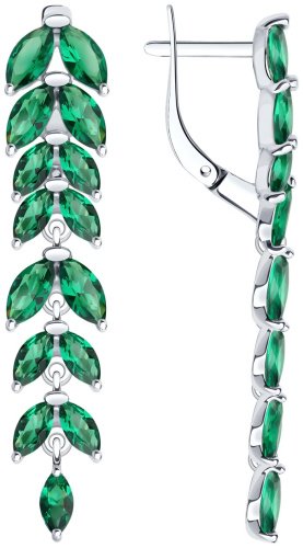 Серьги Diamant 94-321-02172-2 вес 5.14 г серебро, ситалл купить,64100
