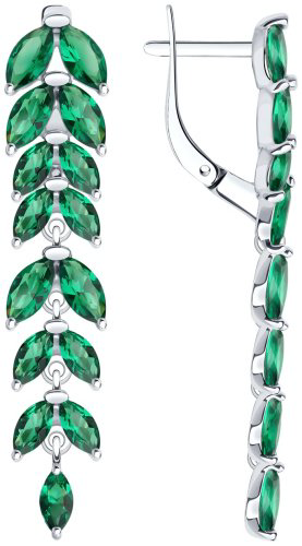 Серьги Diamant 94-321-02172-2 вес 5.14 г серебро, ситалл купить,64100