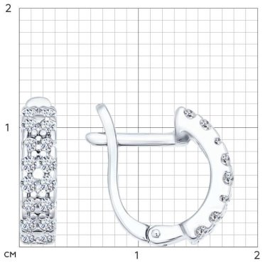 Серьги SOKOLOV 94021916-sk18 вес 2.21 г серебро, фианит купить,16599