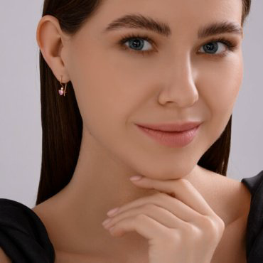 Серьги Diamant 51-120-02845-1_s вес 1.16 г золото, фианит купить,123999