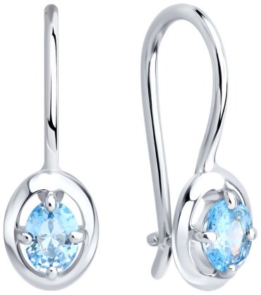 Серьги Diamant 94-120-02236-1 вес 0.97 г серебро, эмаль купить,7699