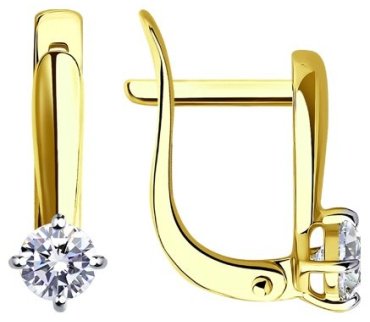 Серьги SOKOLOV 026809-2 вес 1.25 г золото, фианит - ForteMarket Серьги SOKOLOV 026809-2 вес 1.25 г золото, фианит купить,100401