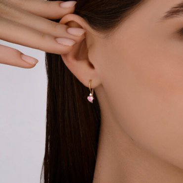 Серьги Diamant 51-120-02845-1_s вес 1.16 г золото, фианит купить,123999